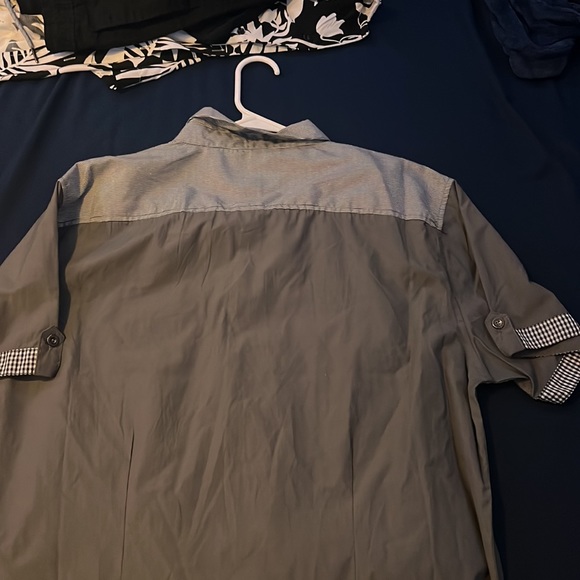 gray button up shirt, got it one year for Christmas but it not really my style - Picture 4 of 4